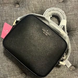 New Kate Spade shoulder bag/ crossbody! Black with handle wrapped 4 preservation